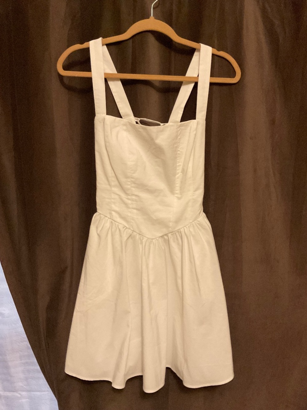 Free People white lace-up back sundress